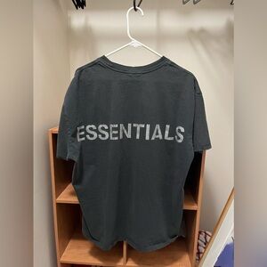 Essentials Vintage Black Back Logo Men's Short Sleeve Tee